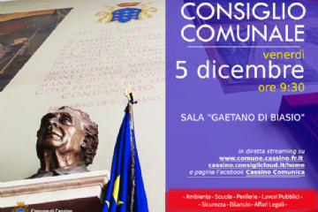 Consiglio Comunale convocato per venerd&#236; 5 dicembre