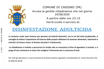 Avviso disinfestazione adulticida territorio comunale
